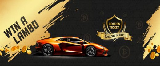 One of the prizes of the golden ticket contest: a Lamborghini Huracan LP 580-2